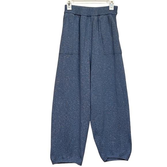Free People Beach Blue Knit Sweater Pants Size XS - Picture 1 of 11